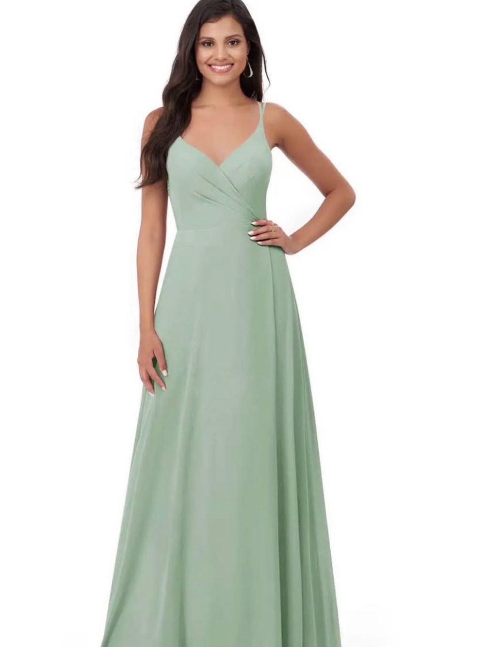 Agave Sage Green Maxi Dress with Spaghetti Straps
